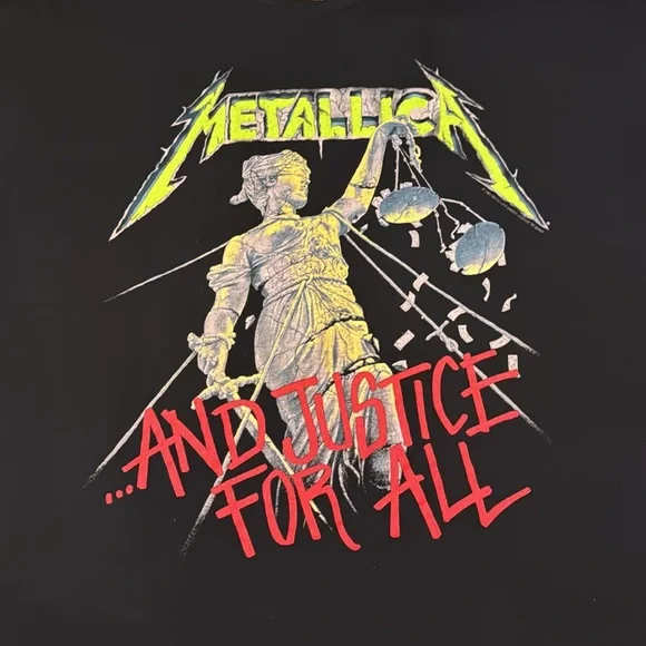 METALLICA 🤘🏼 t-shirt XXL vintage metal black shirt. And Justice For All! - 👀! - Picture 5 of 7
